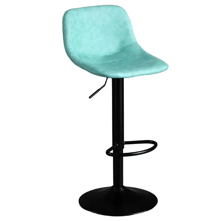 Silla giratoria de Bar alta ajustable, TABURETE asiento nórdico moderno, elevador de escritorio frontal con taburete alto, respaldo de moda, silla de Bar con patas de Metal de estilo nordic,sillas de comedor pata negro