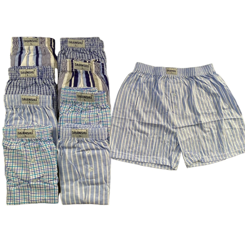 Calzoncillos Boxer 12 unidades Algodon rayas media pierna Ropa interior
