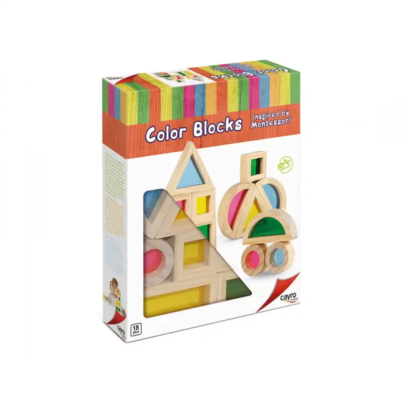 Cayro Cayro Bloques de Colores de Madera 8170 - Juguete Construcción Primera Infancia