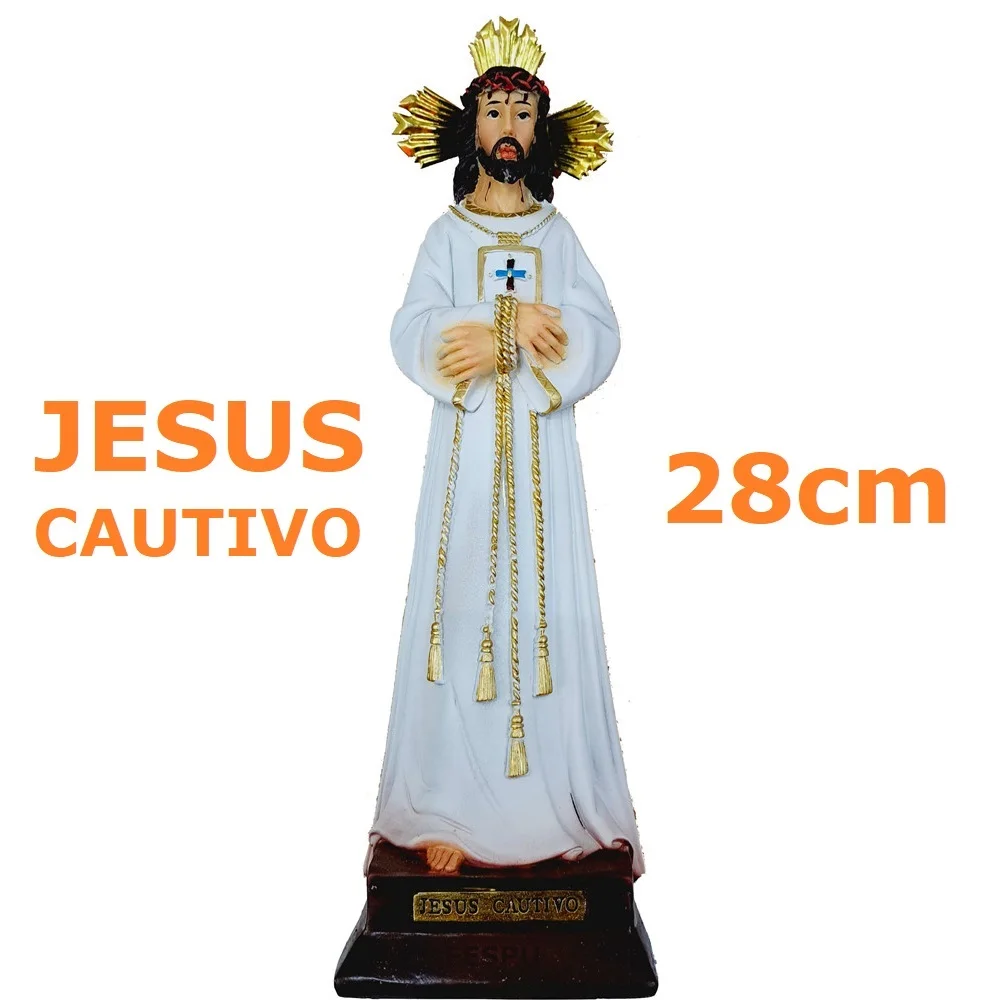 Cristo Jesús Cautivo en resina policromada de 28 cm de altura,CM,FESPU