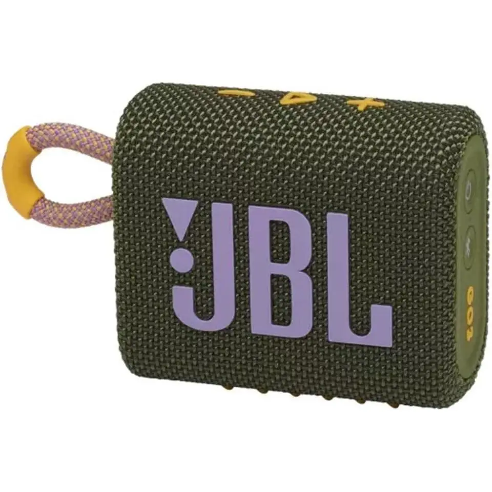 JBL GO 3 Portable Wireless Bluetooth Speaker, Waterproof and Dustproof (IP67), Up to 5H Hi-Fi Sound Playback, Black, White, Blue