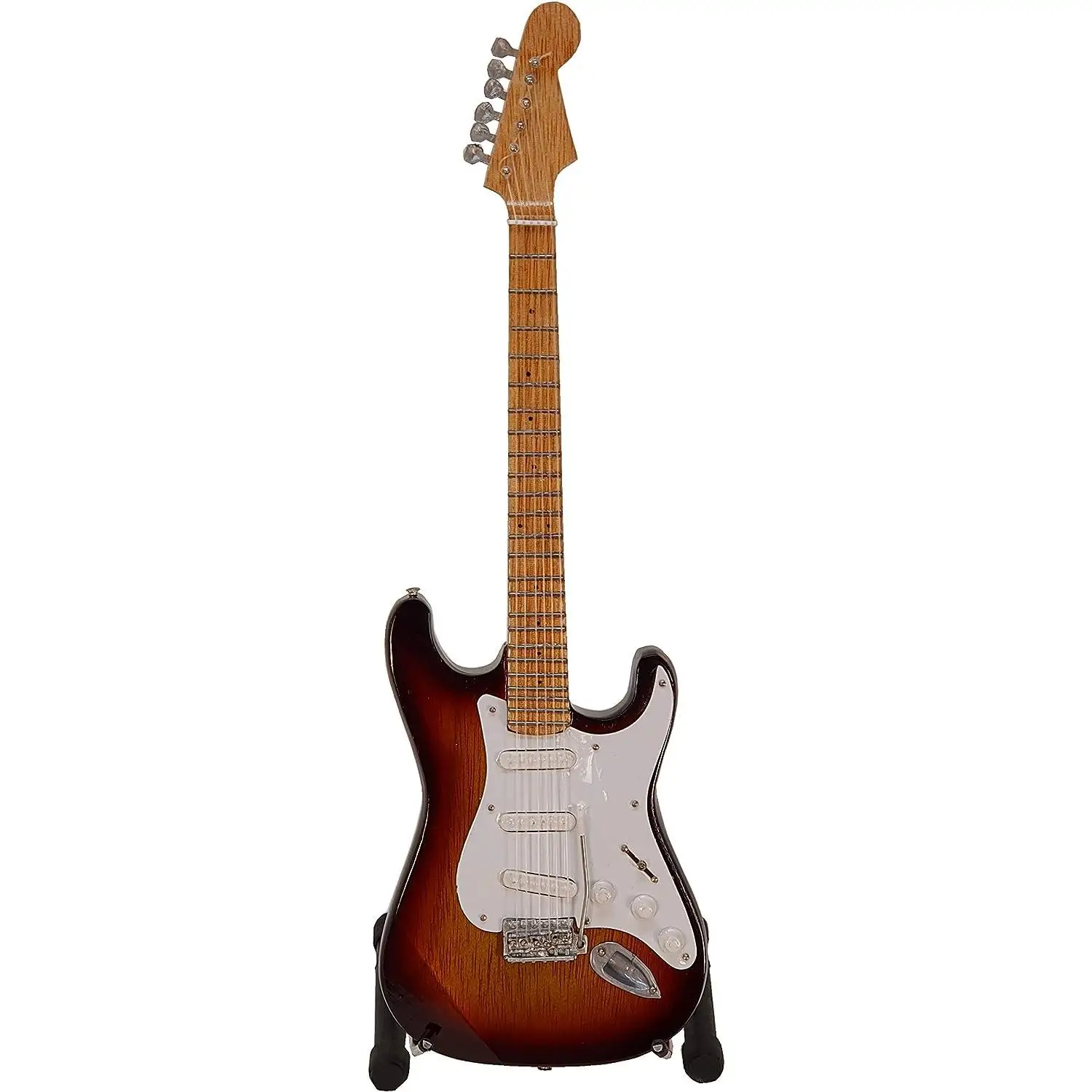 ROCKSTAR MUSIC-miniature electric guitar stratto imi Hendrix MGT-0154 scale 1:4 Wood handmade Musical gift-Rockstar