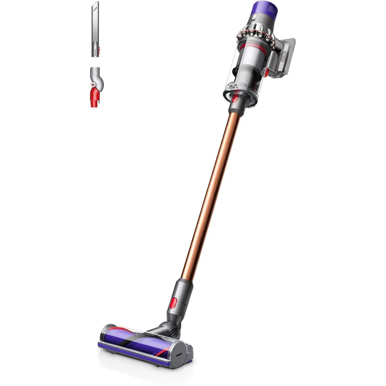 Dyson Cyclone V10 Aspiradora sin Cable, Accesorio Low-Reach, Adaptador para Zonas Difíciles, Hasta 60 Minutos, 150 Vatios de Succión
