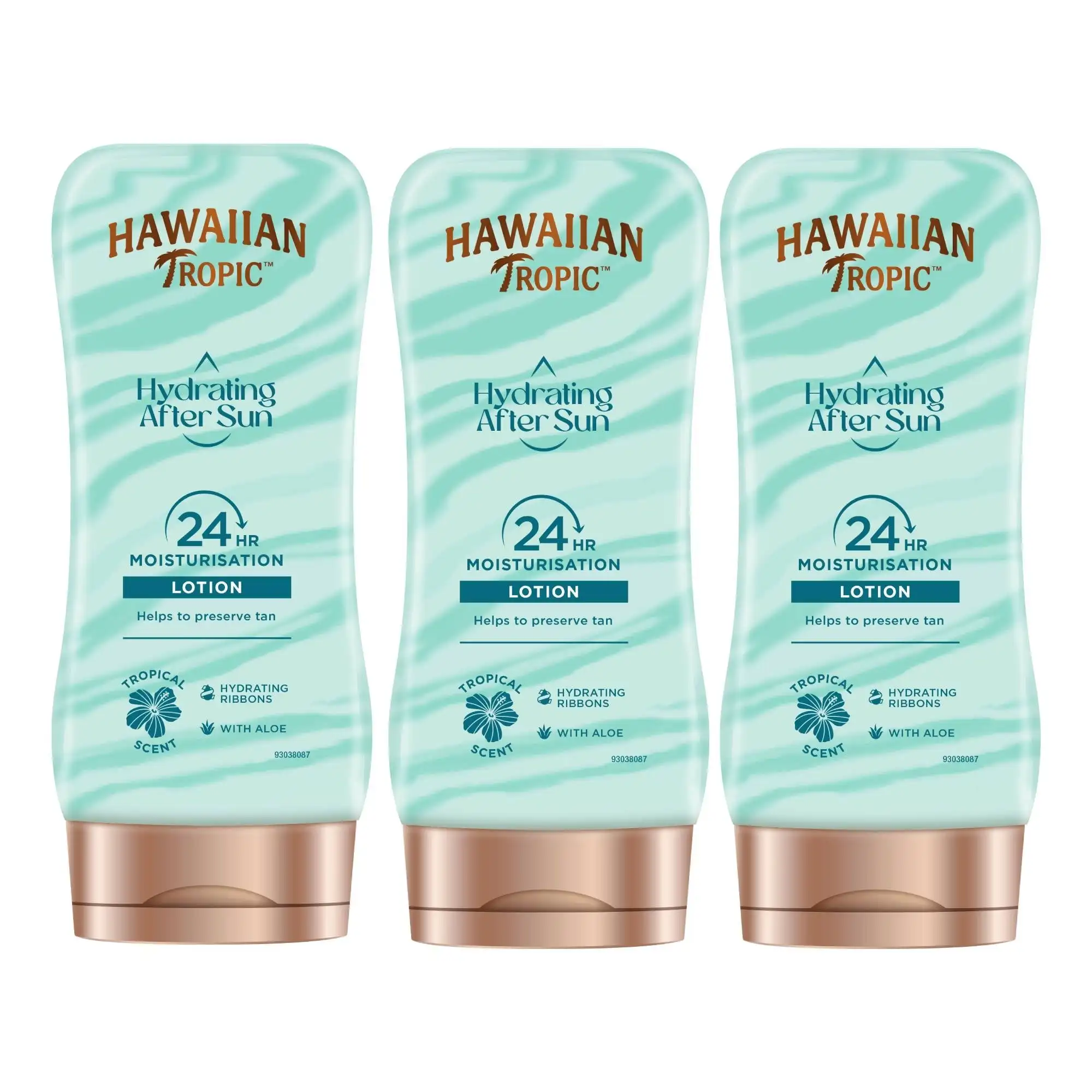 Hawaiian Tropic - After Sun Hydrating Protecion 180 ml - Loción Protective, Ultra-Ligera, Coconut & Papaya - Pack de 3