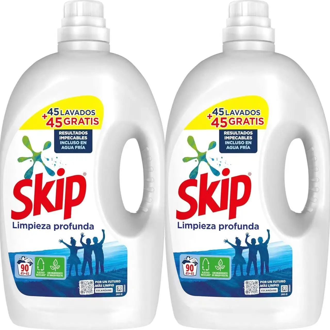Detergente Líquido Skip 2 Unidades - Limpieza Profunda90+90 total 180 Lavados.