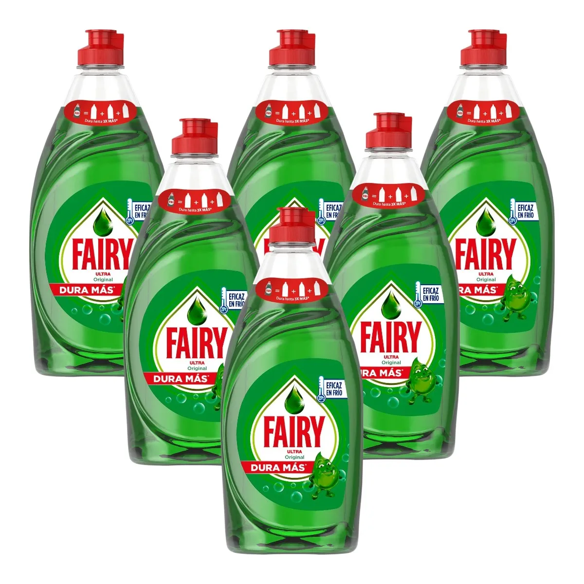 Fairy pack of 6 bottles of ultra original most durable hand dishwasher 480 ml (2880 ml in total)
