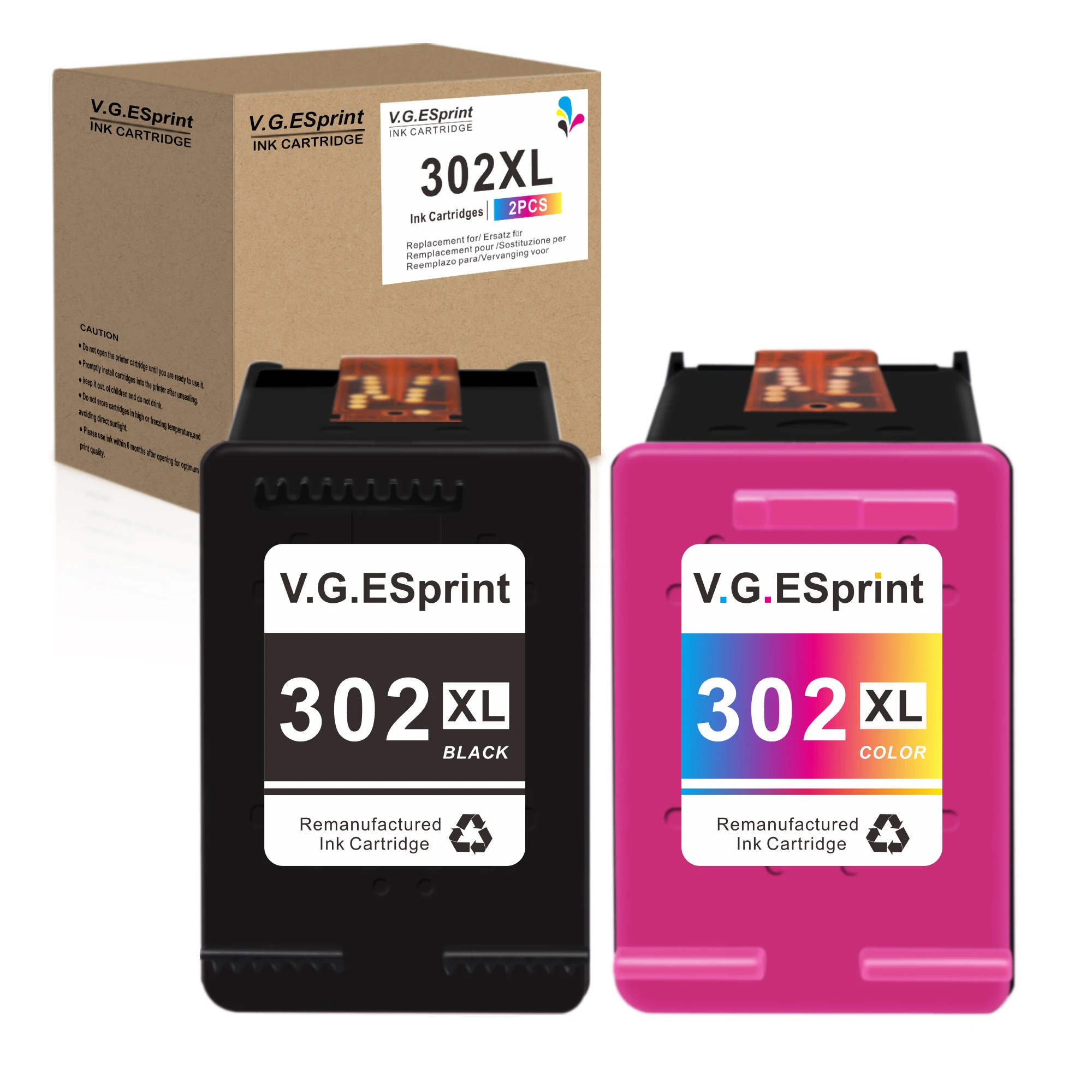 V.G. Sprint 302XL Replacement For HP 302 XL Minifit Printer Ink Cartridge For Deskjet 2130 2132 2134 3630 3634 1110 1111