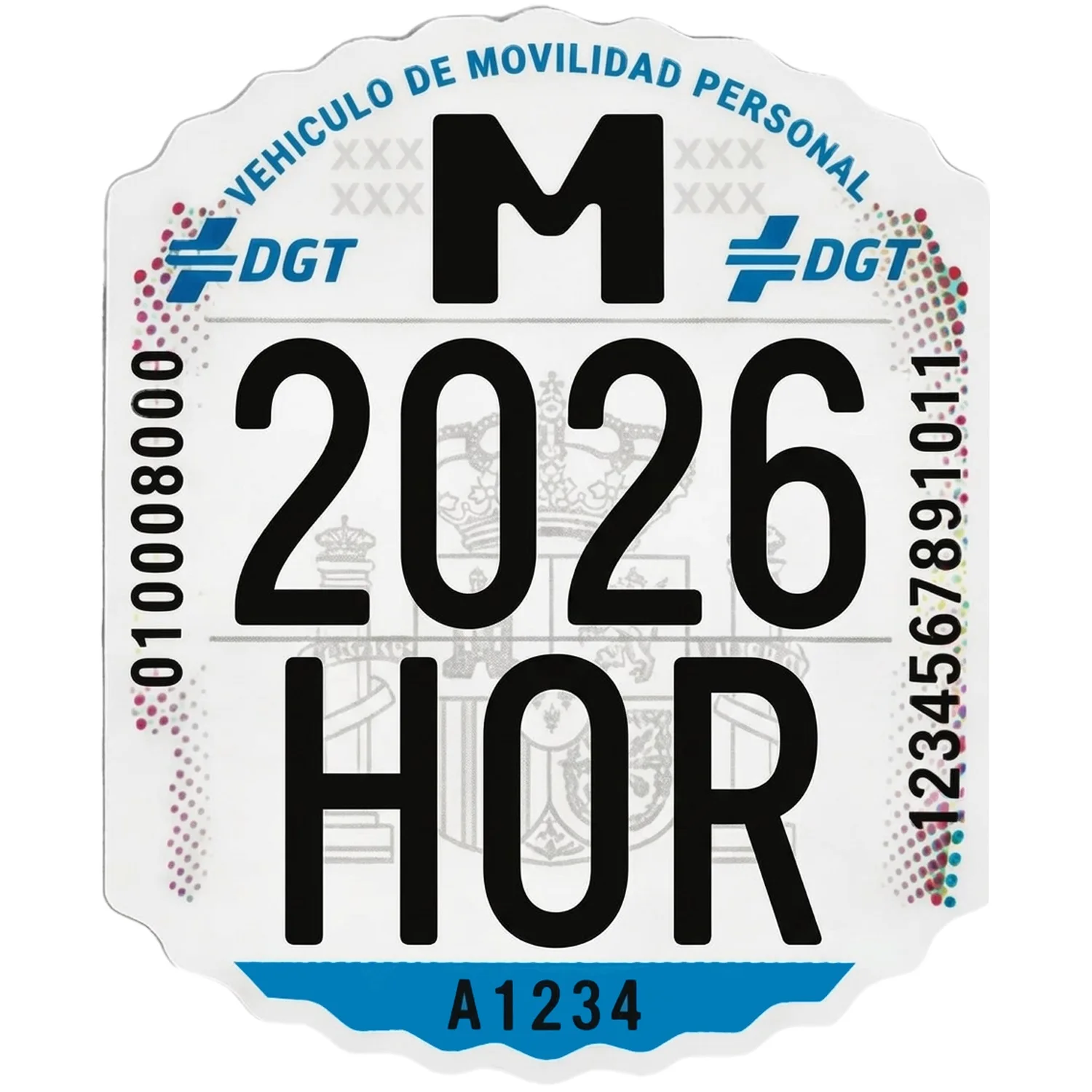 Matrícula Patinete Eléctrico VMP Homologada DGT – Placa Identificativa Vehículo Movilidad Personal Obligatoria 2026 – Resistente y Fácil Montaje
