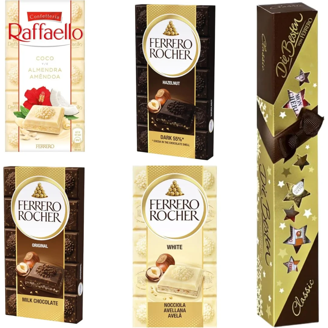 Pack de Bombones Ferrero Rocher – Caja Regalo de Chocolate Premium para Navidad, San Valentín o Celebraciones Especiales