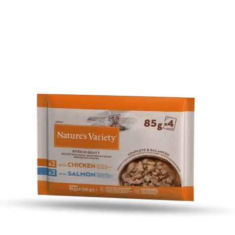 Nature´s Variety Original Pack Bocaditos en Salsa con Salmón y Pollo para Gatos 1 unidad