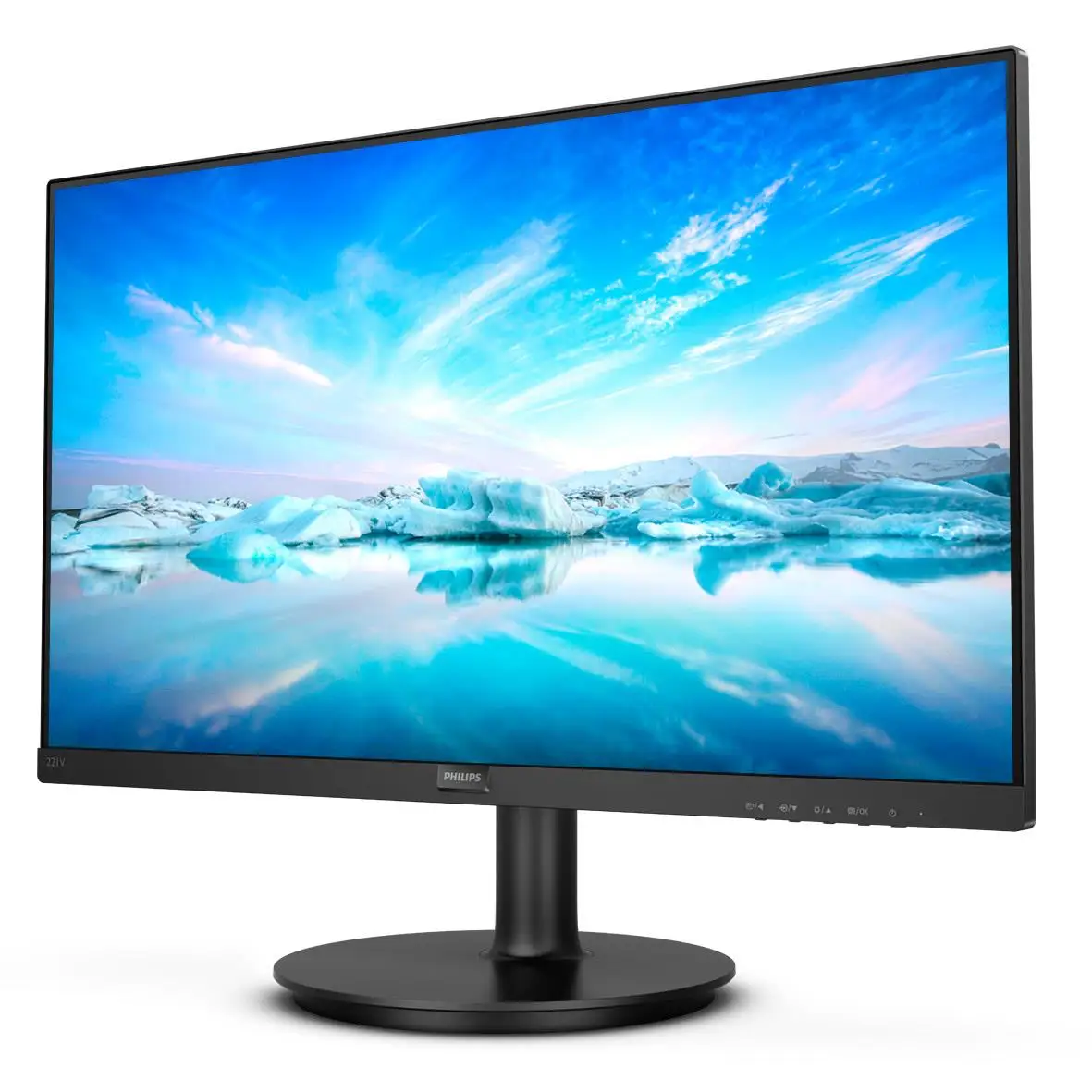 Philips Monitors 221V8/00-22, Fhd 75Hz Va Flicker Free, Vesa Compatible, 1920X1080 Resolution, Black, Ideal For Gaming And Multimedia Use.