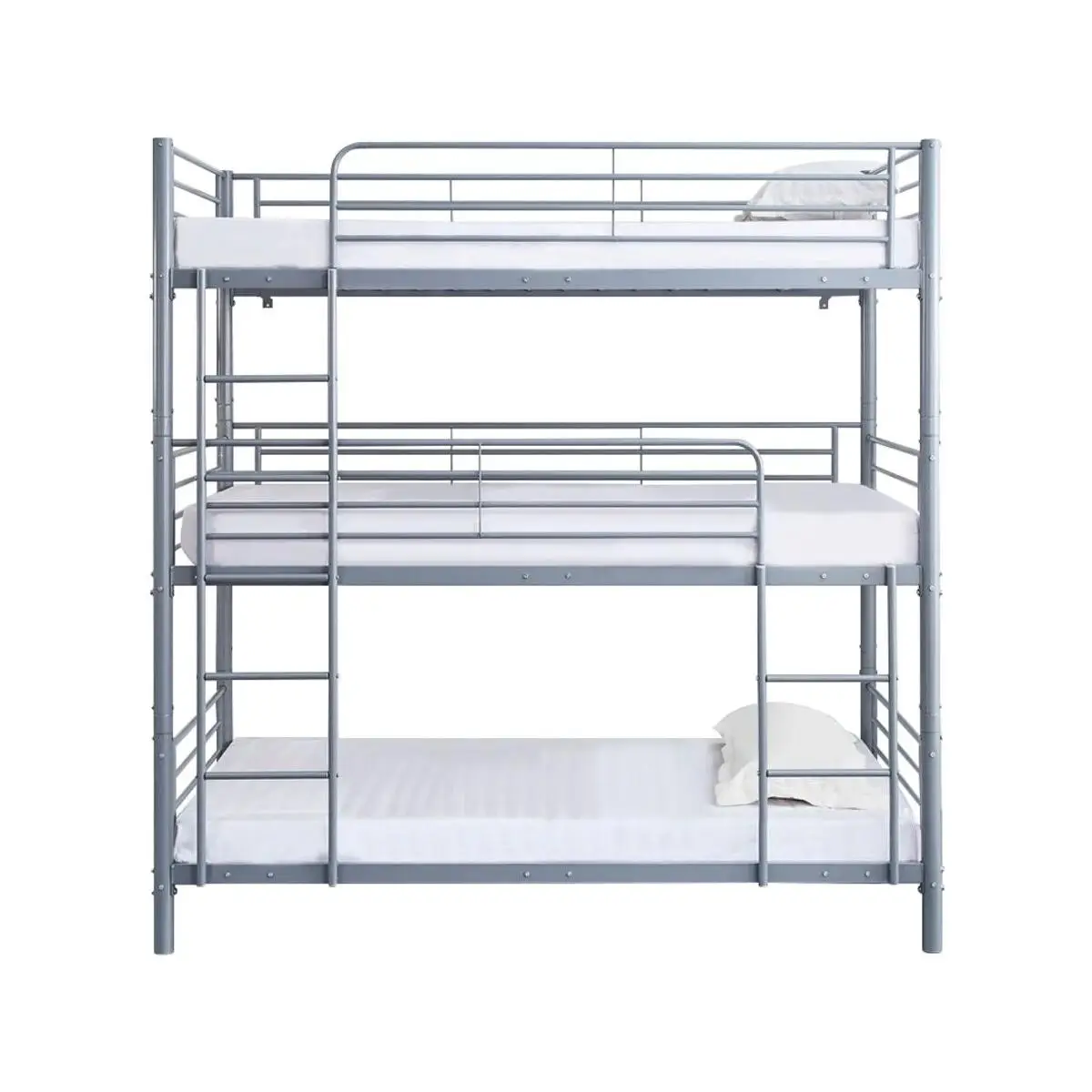 Habitat y Jardin - Litera triple de metal "HAVIN" - 90 x 190 cm - Gris -