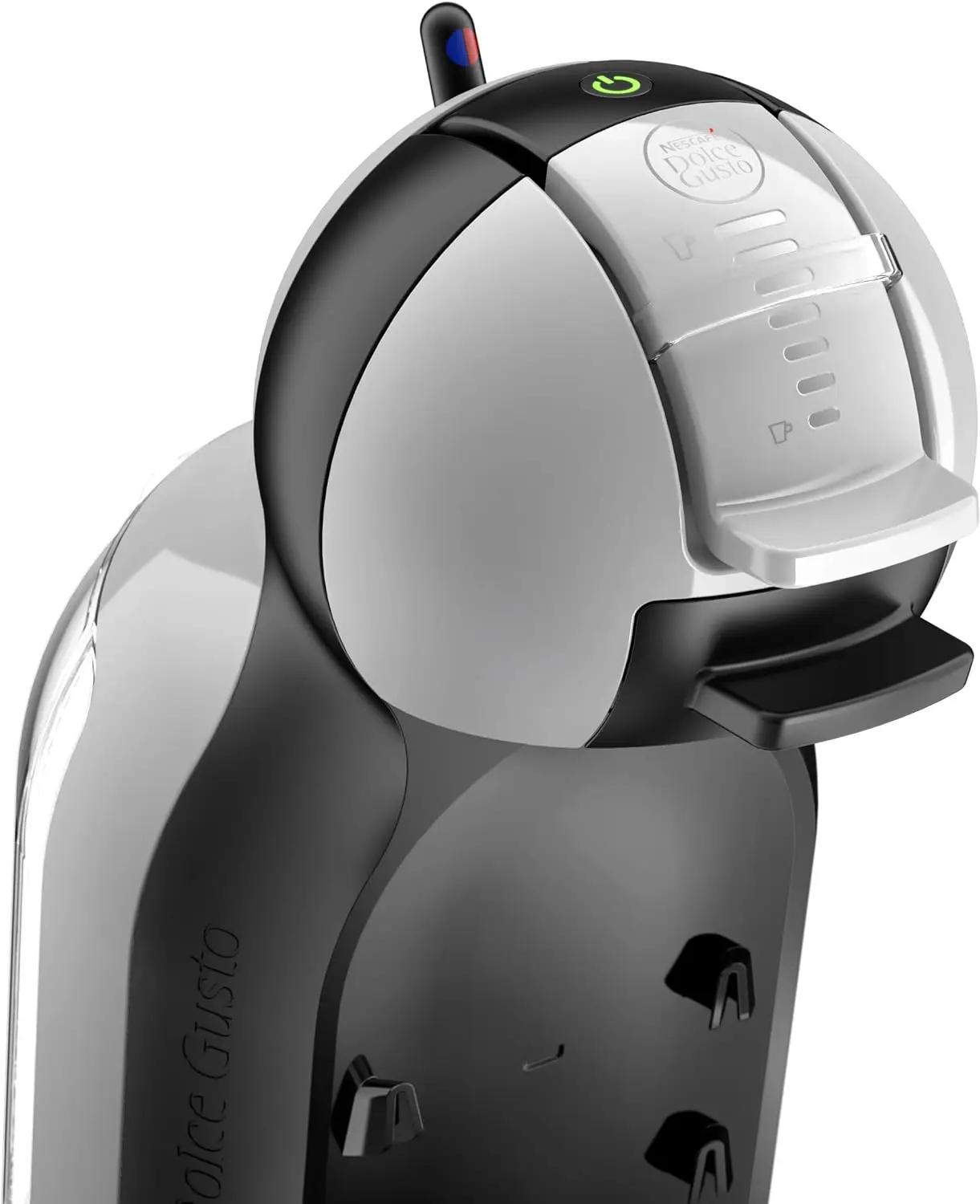 Nescafé Dolce Gusto Mini Me S KP123B Krups capsule coffee maker with 15 bar pressure, capacity 0.8 L, hot or cold drinks, Eco mode, Play & Select, Thermoblock, 35 kinds coffee, gray color/black