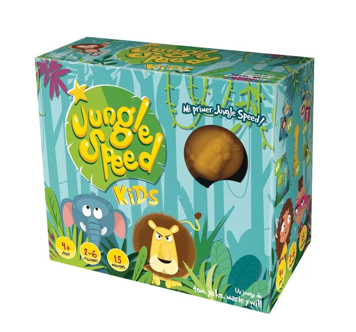 Asmodee Jungle speed kids ,Juego de Mesa de Acción + 4 años, 2 a 6 Jugadores