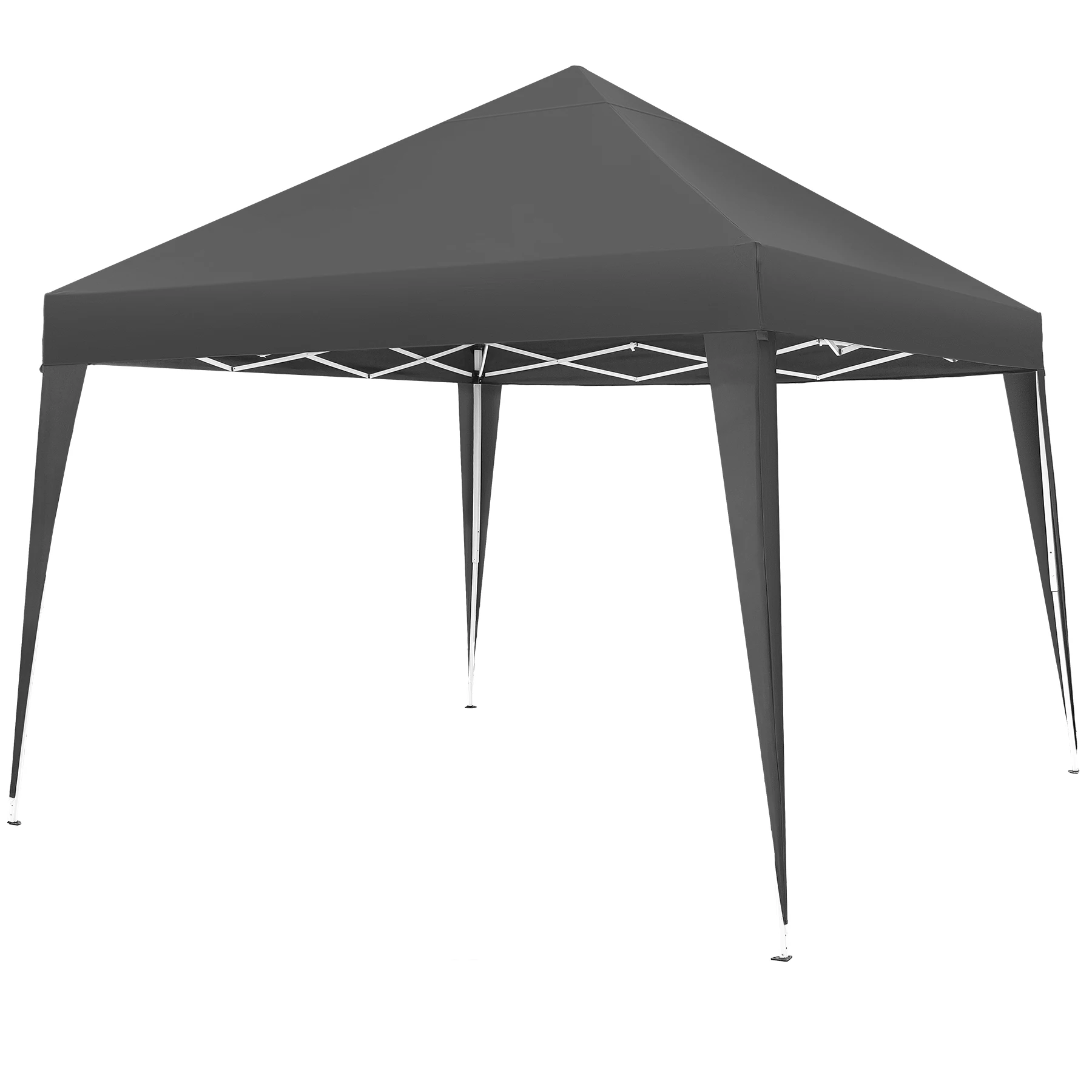 Tectake 3x3 m Linosa Folding Garden Tent, Practical Folding Garden Tent, Solid Steel Structure with Powder Coating, Height Adjustable Anchor Feet