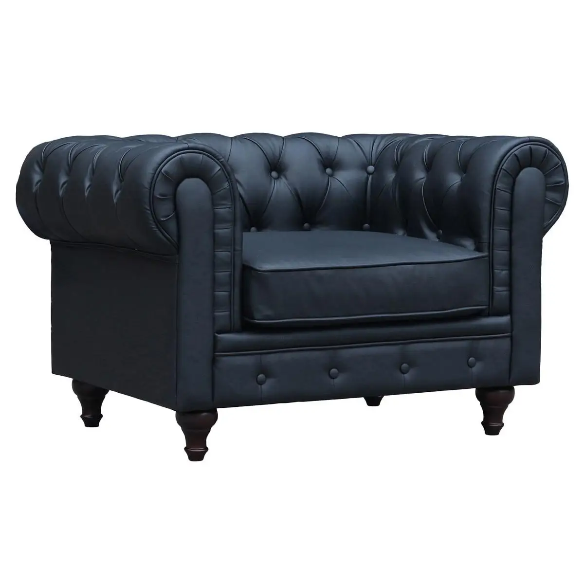 Habitat y Jardin - Sillón Chesterfield "Aliza" - Negro