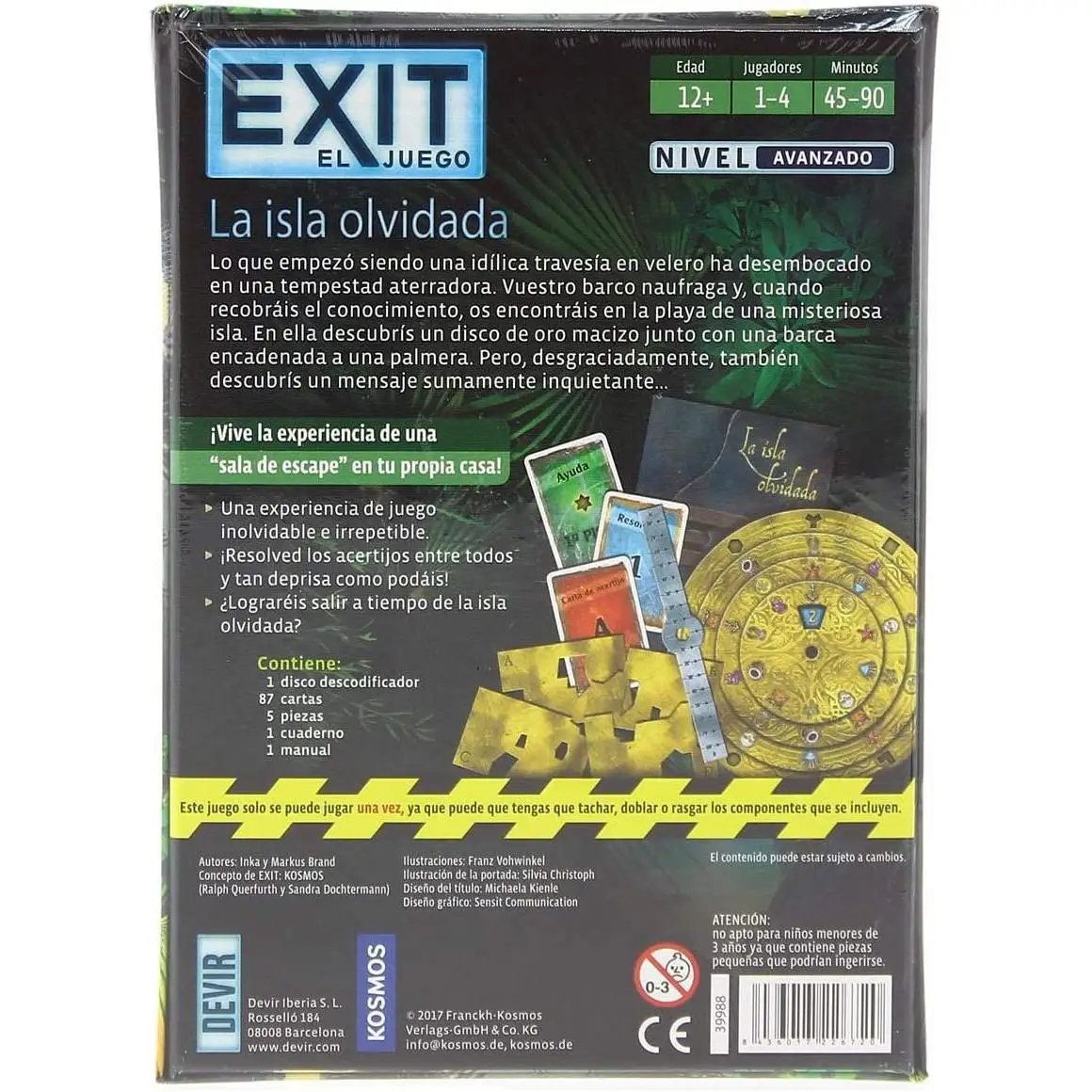 Devir - Exit: The Forgotten Island, Spanish edition, board game with friends