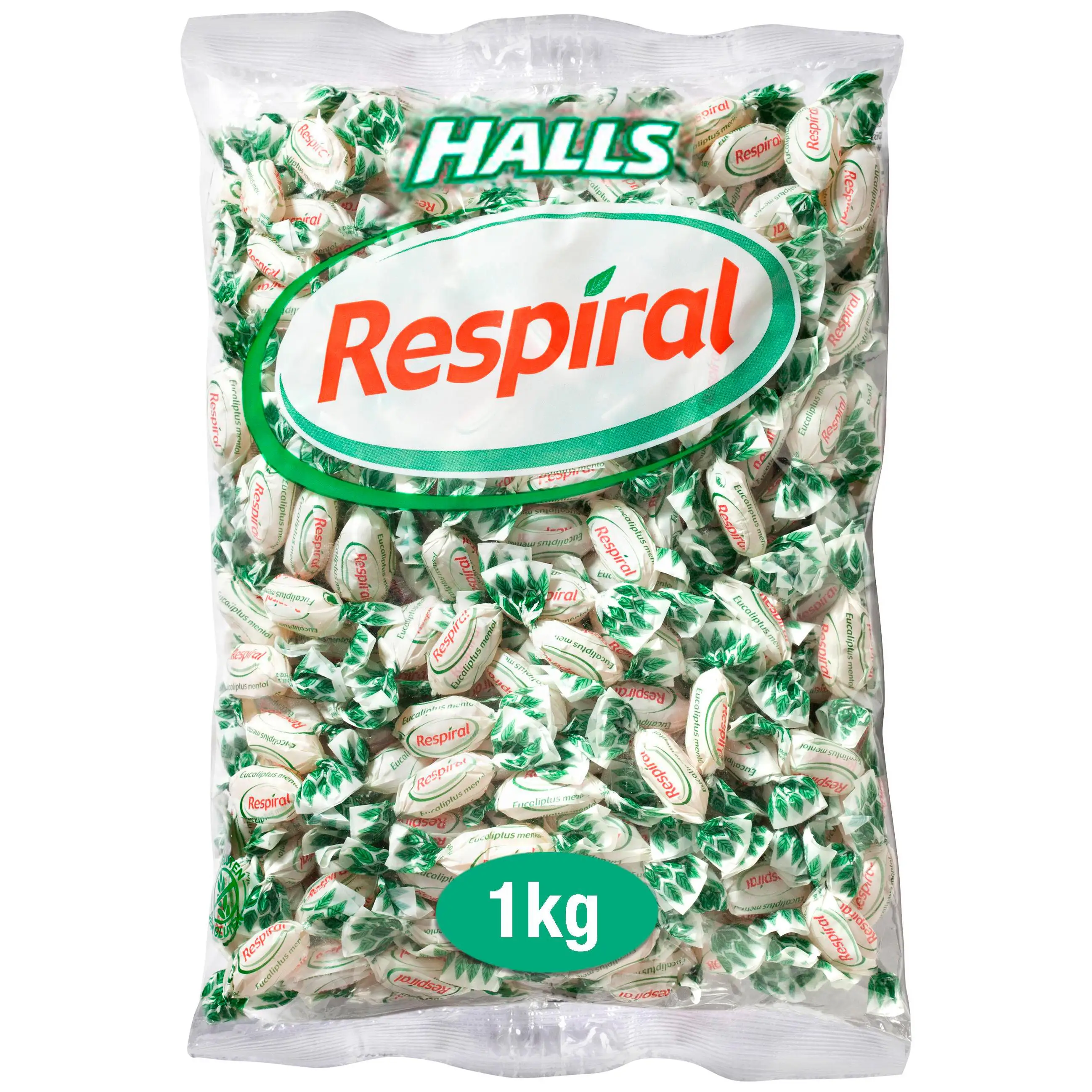Caramelo Respiral Mentol Eucalipto - 300 Caramelos - Caramelo Respiral Bolsa Kilo - Sin Gluten - Sabor Clasico