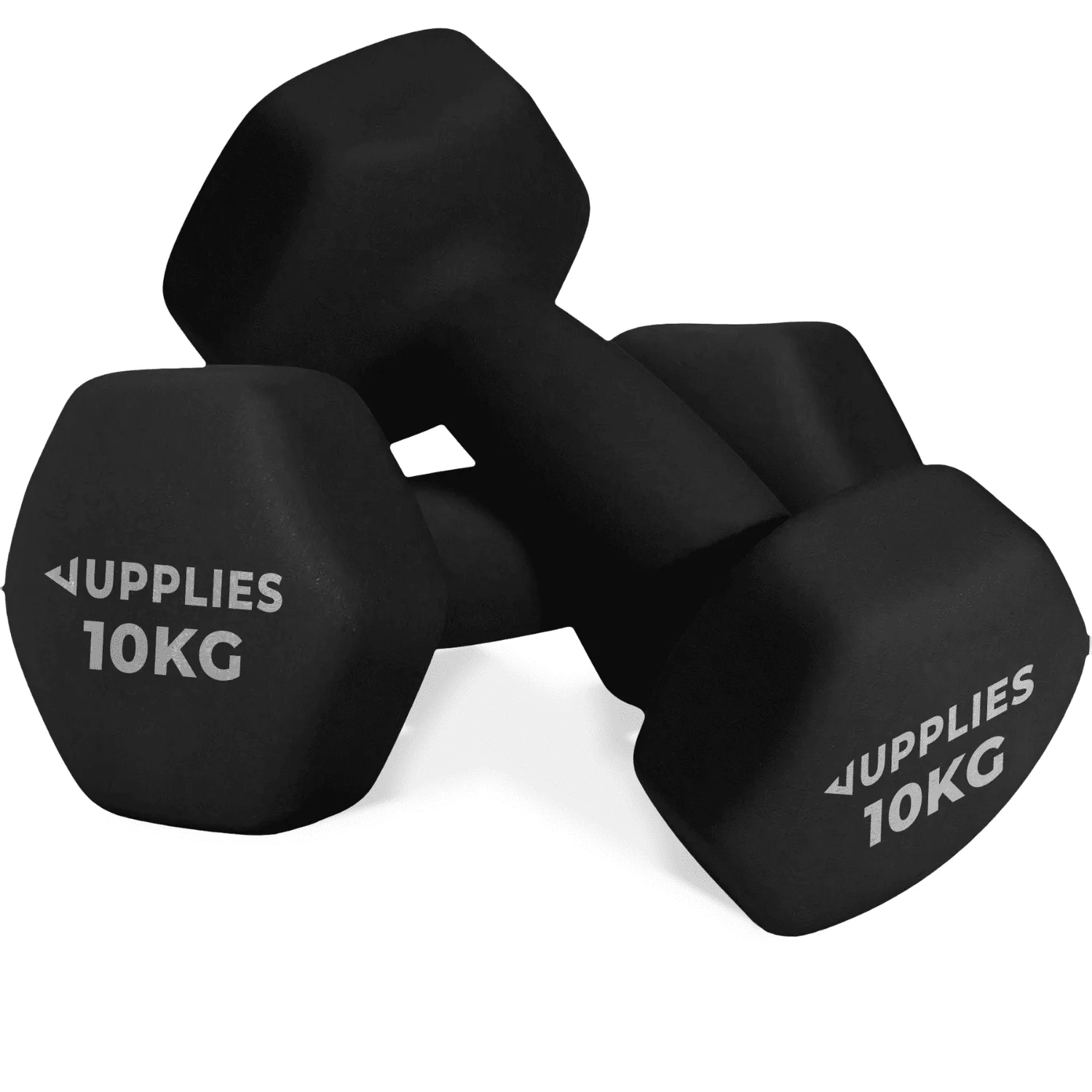 RELAXTY Juego de Pesas y Mancuernas de Neopreno 1Kg/2Kg/ 3Kg/ 4Kg/ 5Kg/10Kg (Pares) - Diseño compacto, Anti-Rodamiento