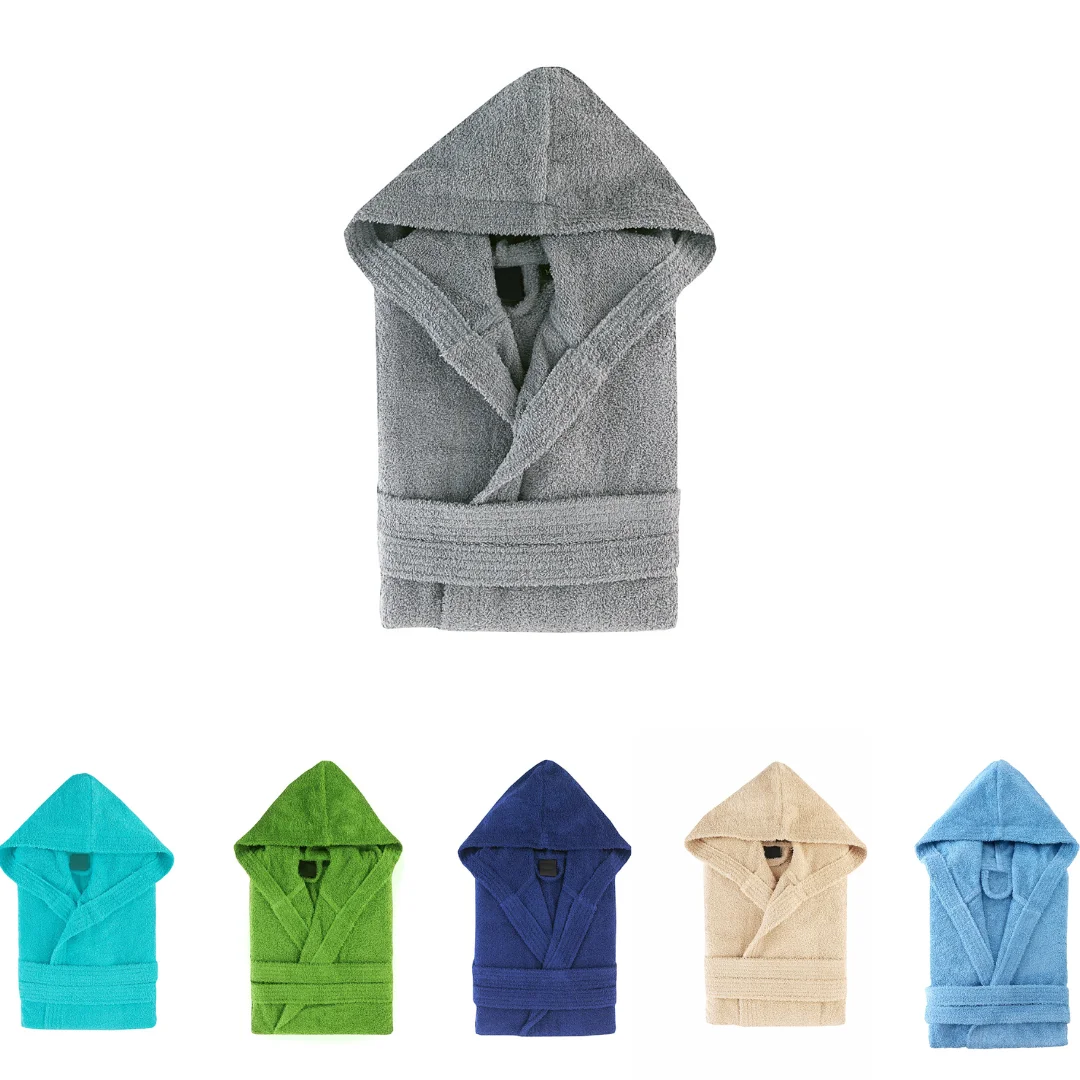 Novotextil-Premium carding cotton hooded bath bathrobe