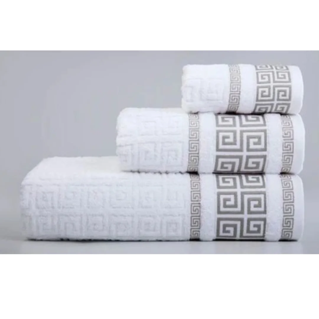 Merca9-Pack de Toallas De 3 Piezas | 100% Algodón 600gr/m2 | Toallas De Ducha, Mano y Tocador | Absorbentes