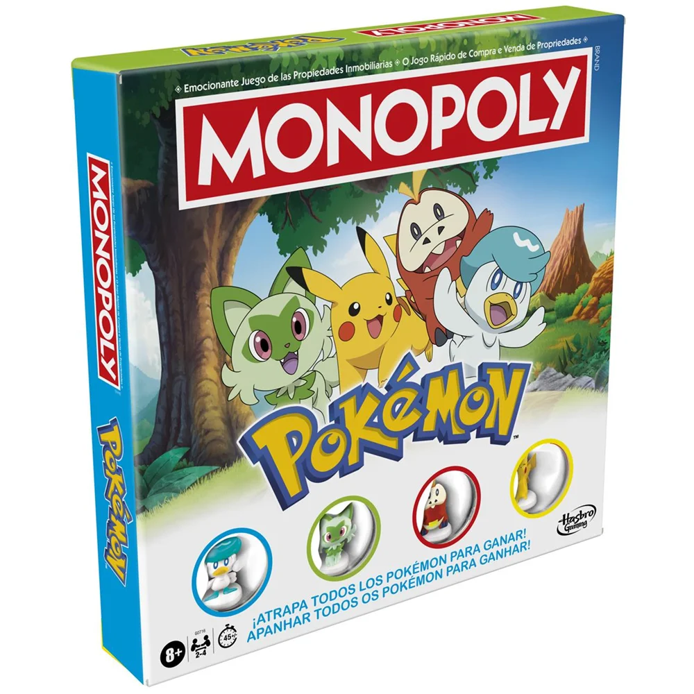 Monopoly Pokémon Classic Game by Hasbro - Spanish board game for 2-10 players, featuring iconic Kanto and Johto locations, Pokémon collecting, and easy-to-learn rules for family fun and entertainment. #1