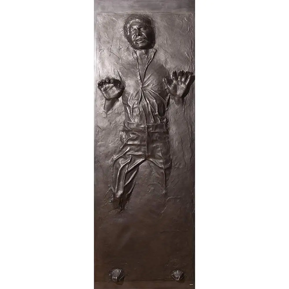 Oedim Pegatinas Vinilo para Frigorífico Han Solo en Carbonita | 185x70cm | Adhesivo Resistente | Pegatina Adhesiva Decorativa de Diseño Elegante