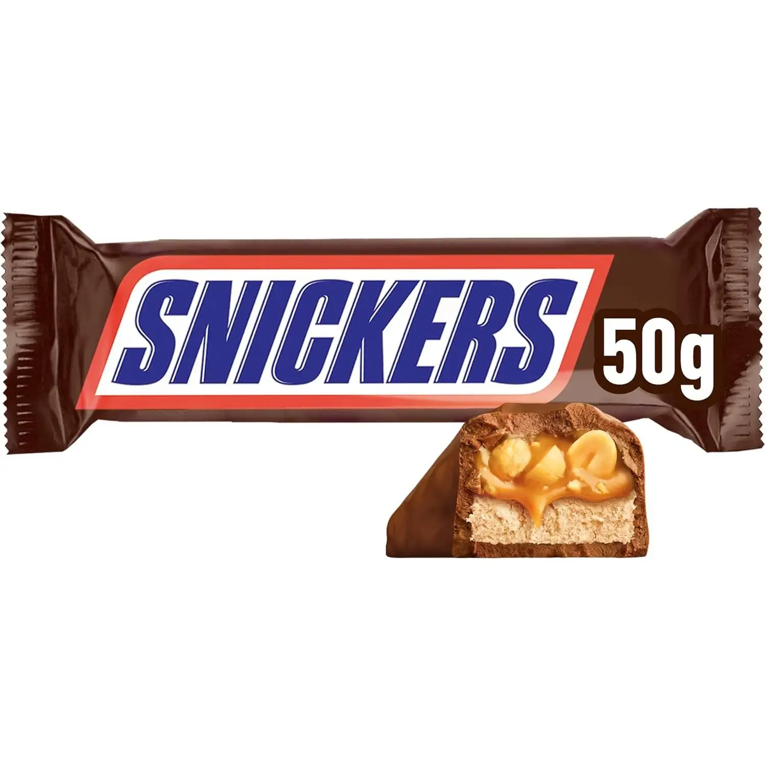 Snickers Chocolatina con Deliciosa Crema de Cacahuete 50g*24