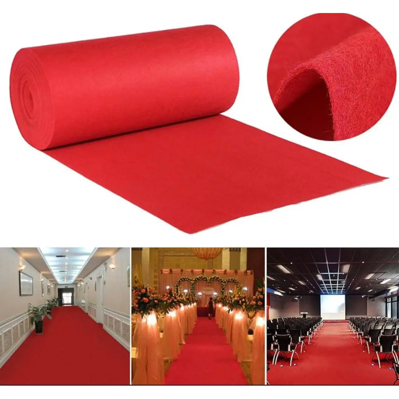 Alfombra roja para eventos de boda, ,Navidad ,exterior e interior, alfombra de recepción para fiestas,ceremonias
