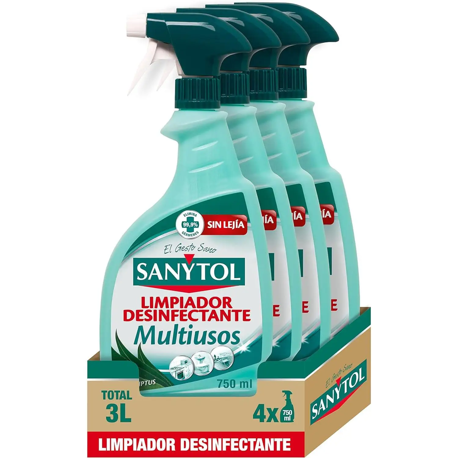 Caja 4ud Limpiador SANYTOL Pistola 750ml