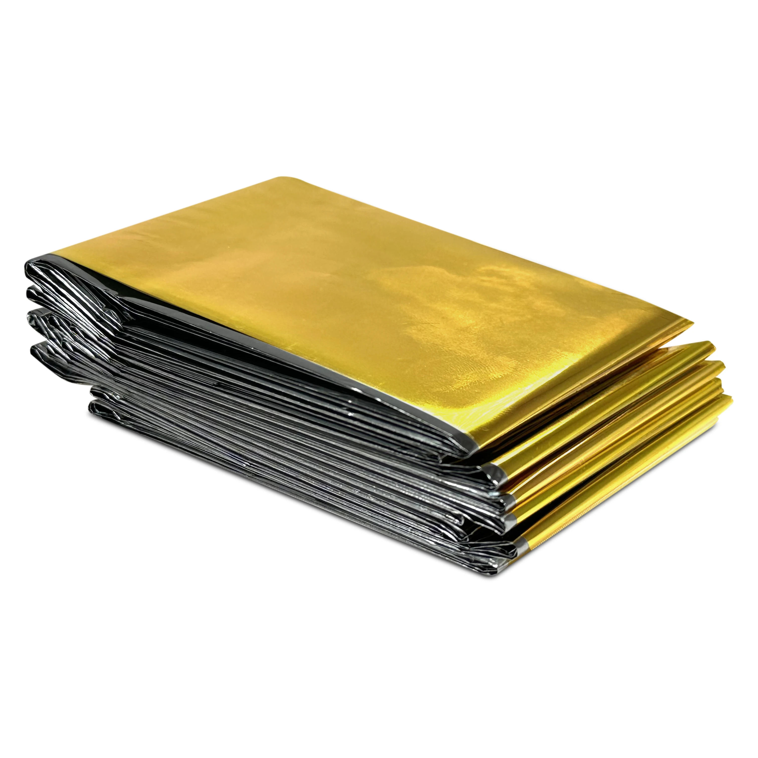 Manta Térmica de Emergencia| Manta Isotérmica Aluminizada Dorada y Plateada para Supervivencia y Primeros Auxilios