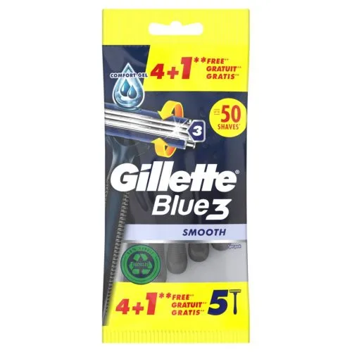 Maquinilla desechable para hombre smooth Blue3 Gillette 20 ud