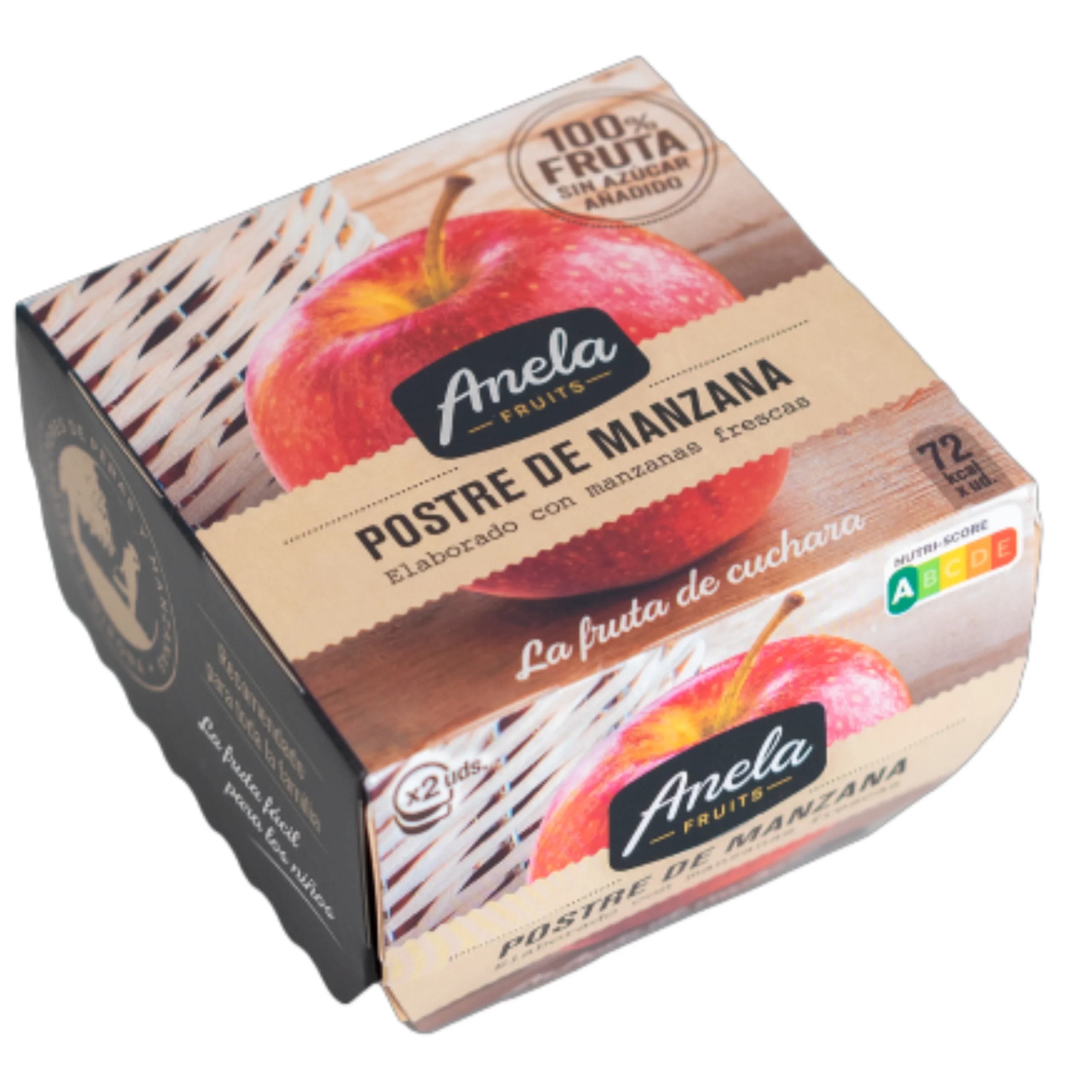 Anela Fruits dessert 2x100g apple, apple and peach, apple and pear, apple and banana-delicious dessert of assorted Fruits to enjoy at home