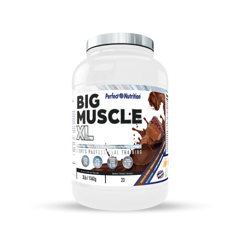 Perfect Nutrition - Big Muscle XL de Original Line te ofrece una fórmula avanzada para desarrollar masa muscular de manera eficiente y equilibrada. *3 Sabores* 1362g*