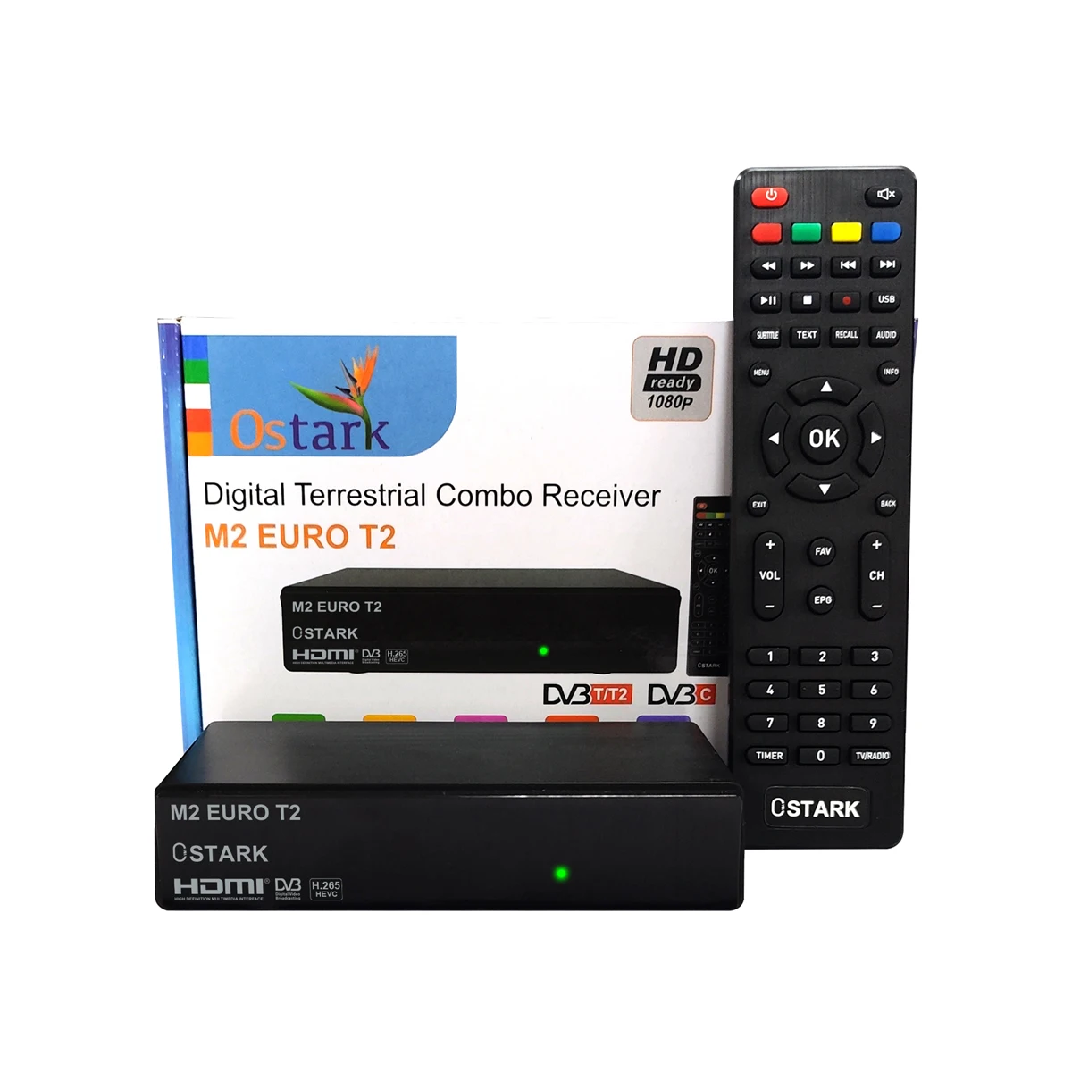 Ostark T2 HD OUT terrestrial receiver DVB-C DVB-T DVB-T2 HVEC H.265 LCN DTT TDT TDT2 Digital terrestrial 1080P