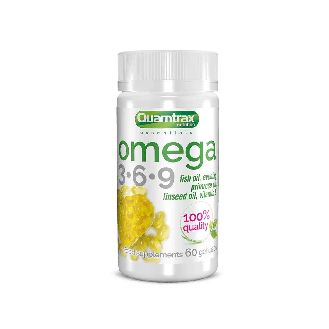 Quamtrax Nutrition Omega 3-6-9 – 60 cápsulas | Ácidos grasos esenciales EPA, DHA, GLA