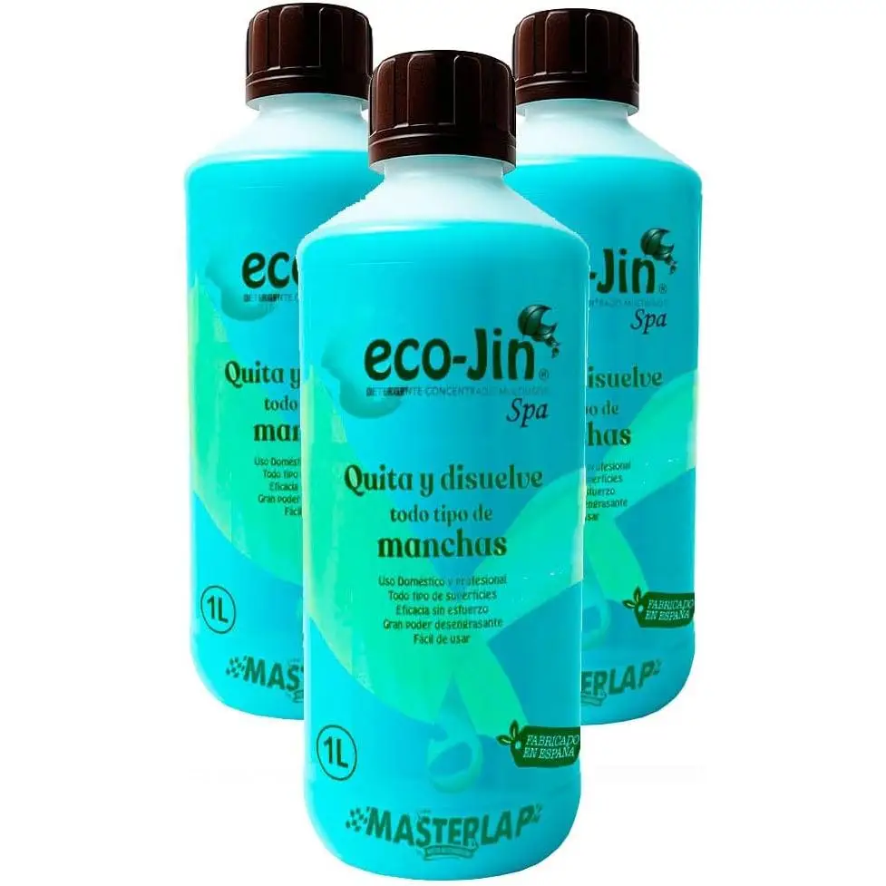 Eco-Jin Spá 1L Limpiador Ecológico Multiusos para Hogar (3 Unidades) - Fórmula Biodegradable y Concentrada para Todo Tipo de Superficies. MasterLap.