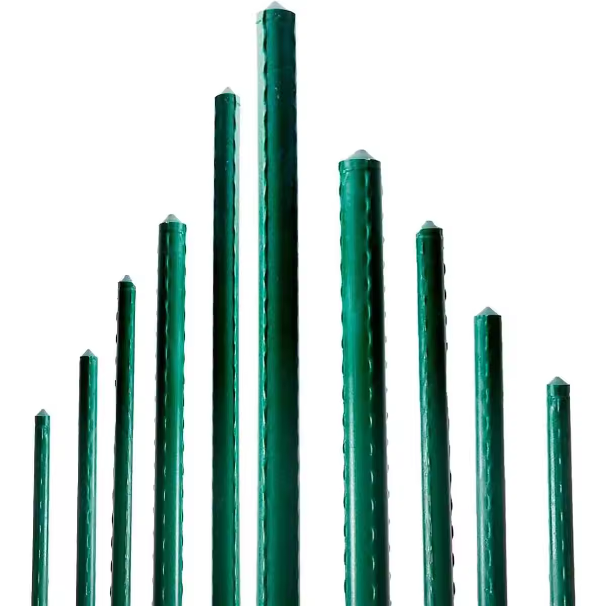 STARLEY-Pack de 12 tutores de Acero plastificado para Plantas , Ideal para el Cuidado del jardín. Varillas para el Cuidado de Plantas y arboles (Color Verde)