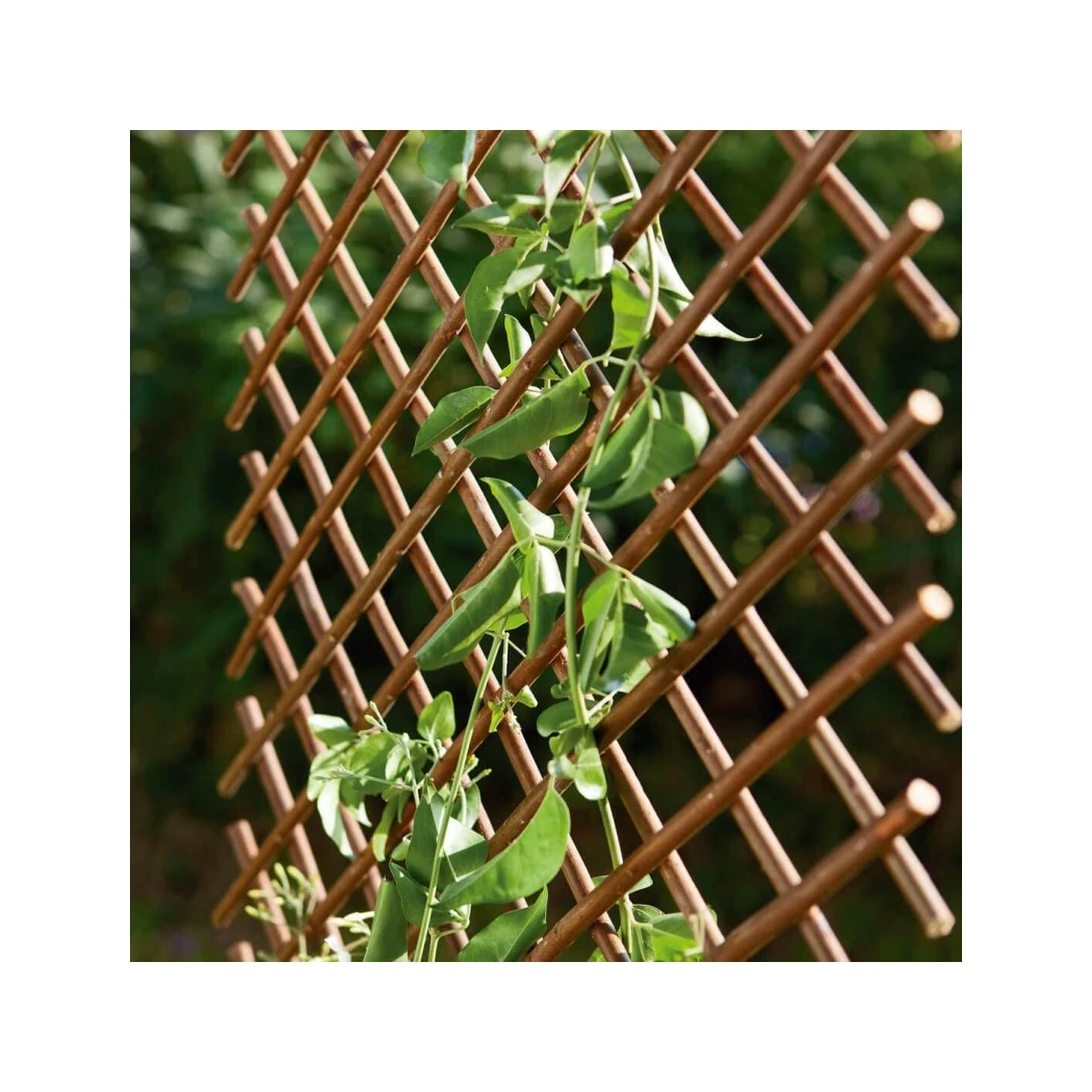 Extendable Wicker lattice solosport for garden | Natural trellis for climbing plants | 1x2 meters | Rattan extendable trellis