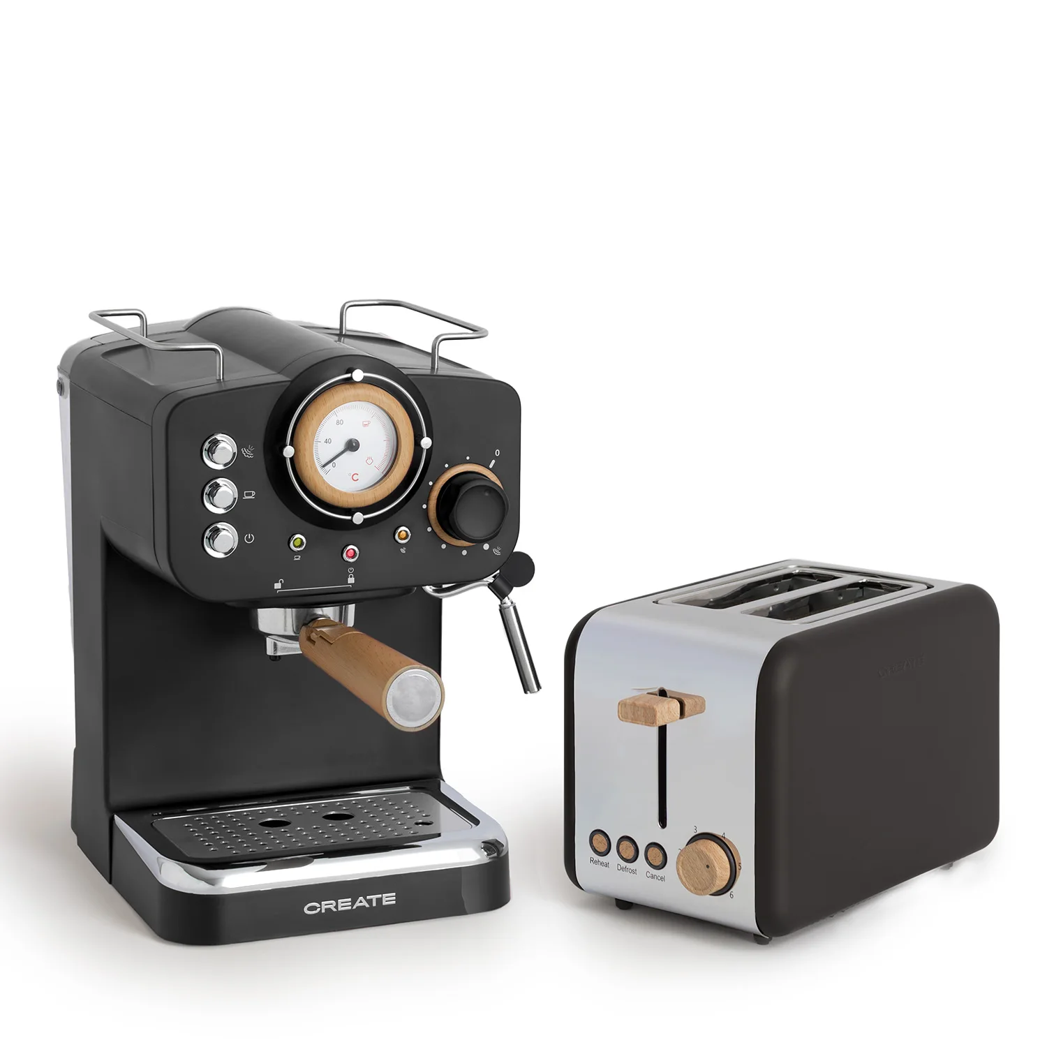 Create - pack toast retro toaster s+ thera retro express coffee maker matte finish
