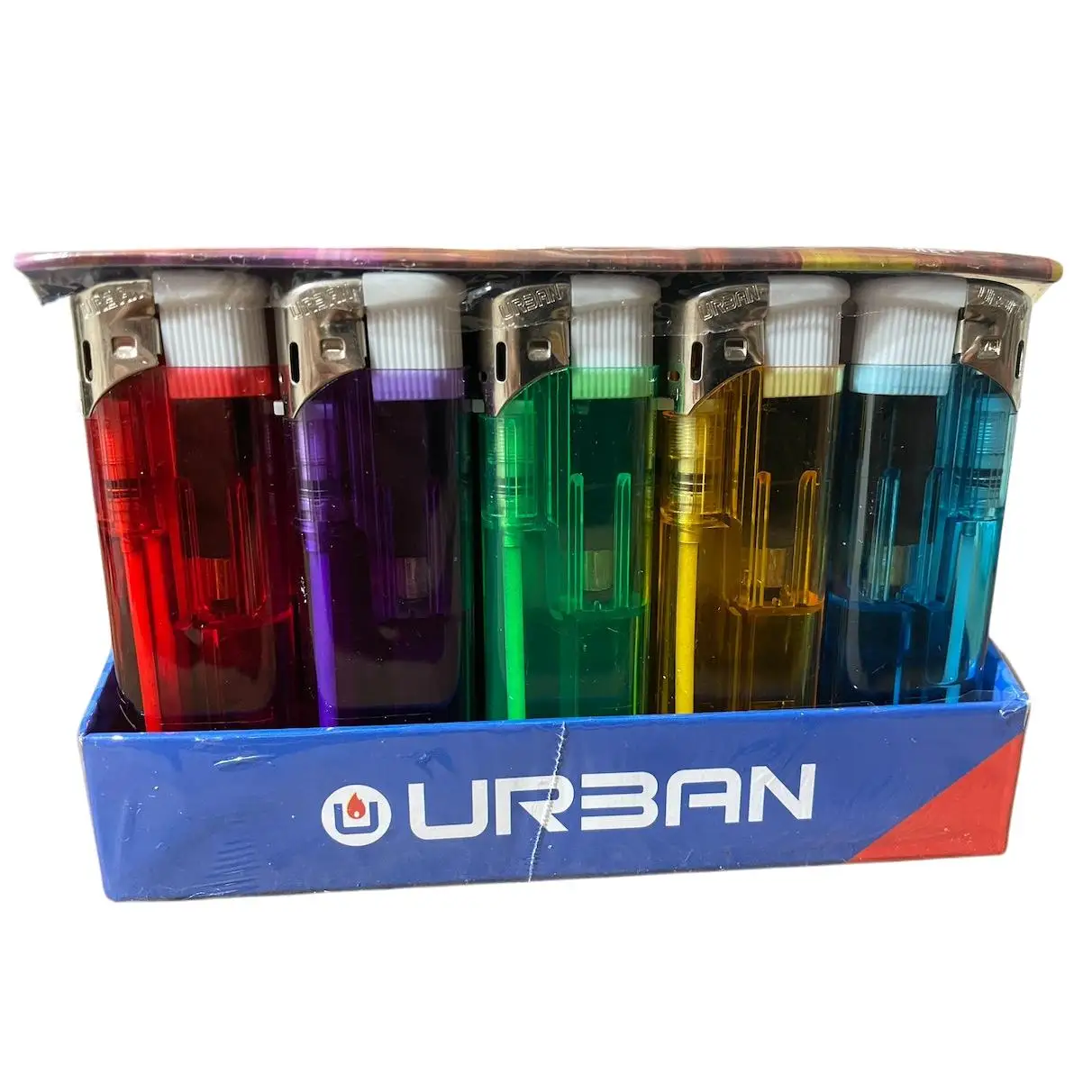 Electronic lighters disposable plastic lighters with stone wheel urban pack of 50 units