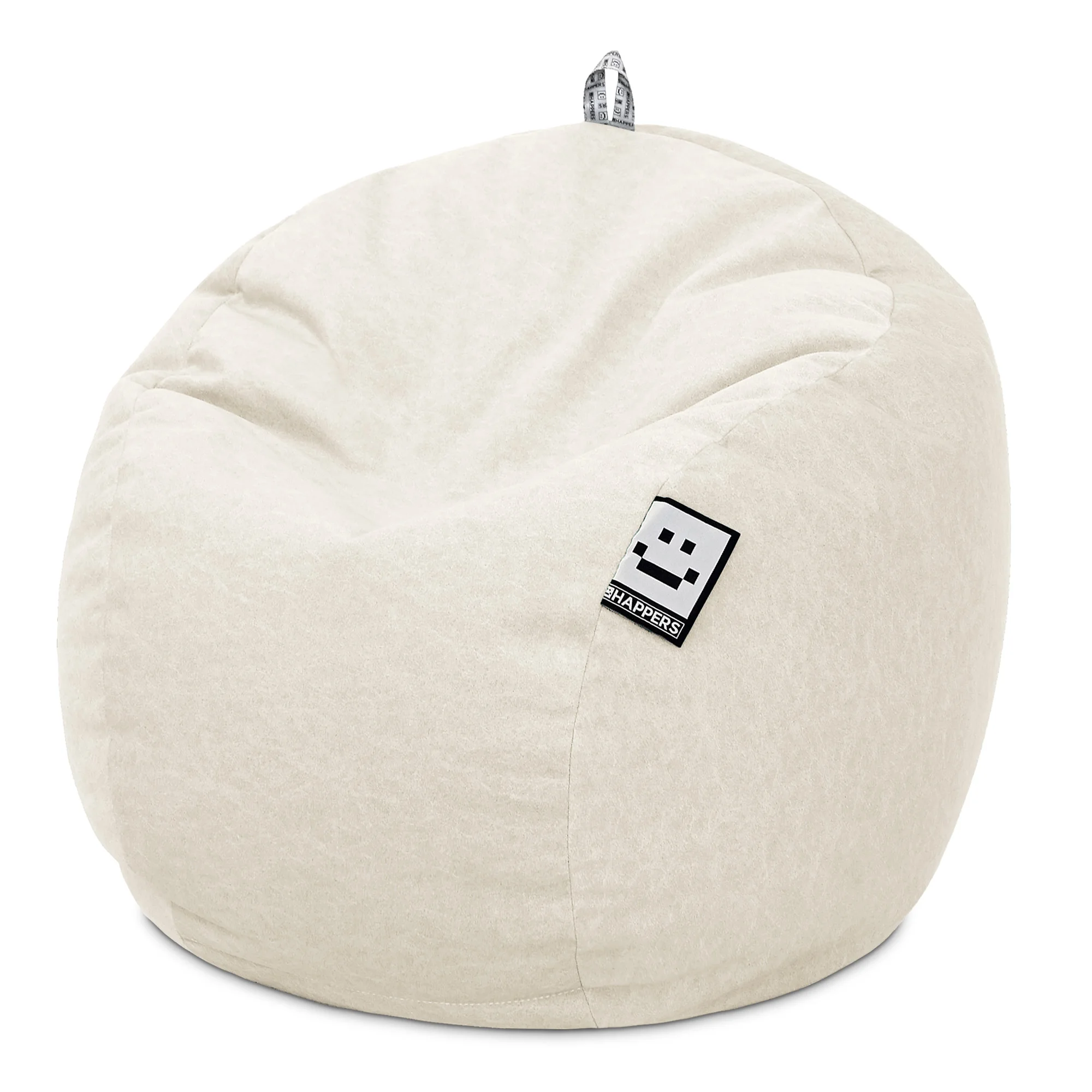Puff Pelota Terciopelo Vintage Crudo HAPPERS - Cómodo, ligero y resistente. Make it Happers®
