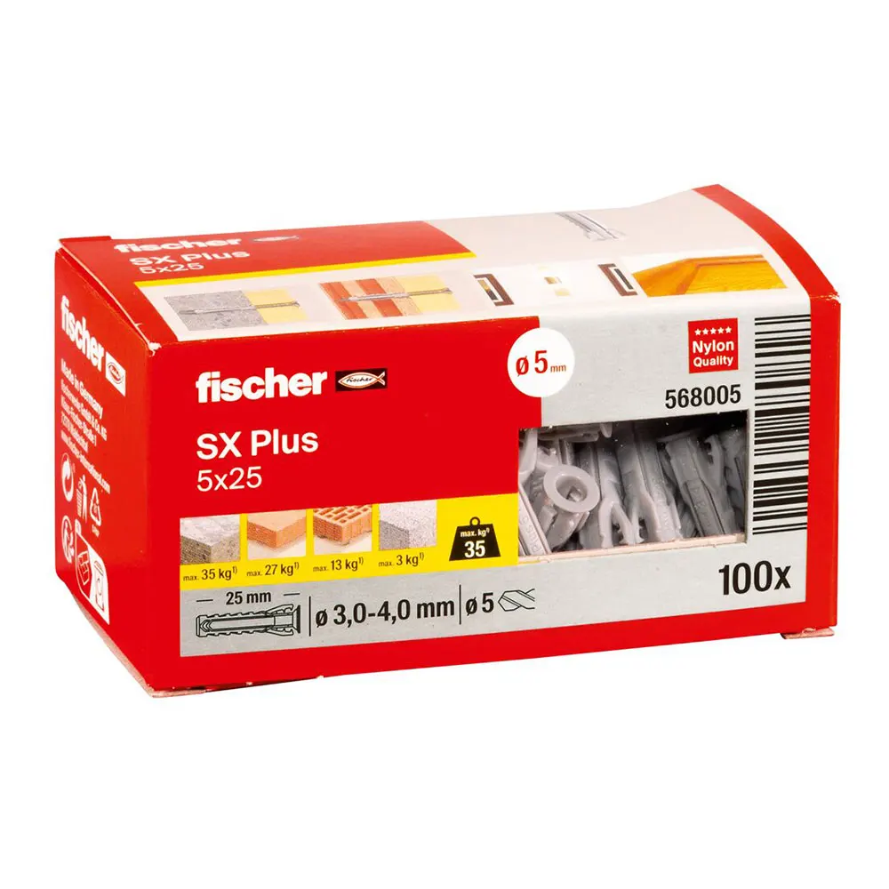 TACO FISCHER SX Ø5x25mm 100 unid. N5 70005