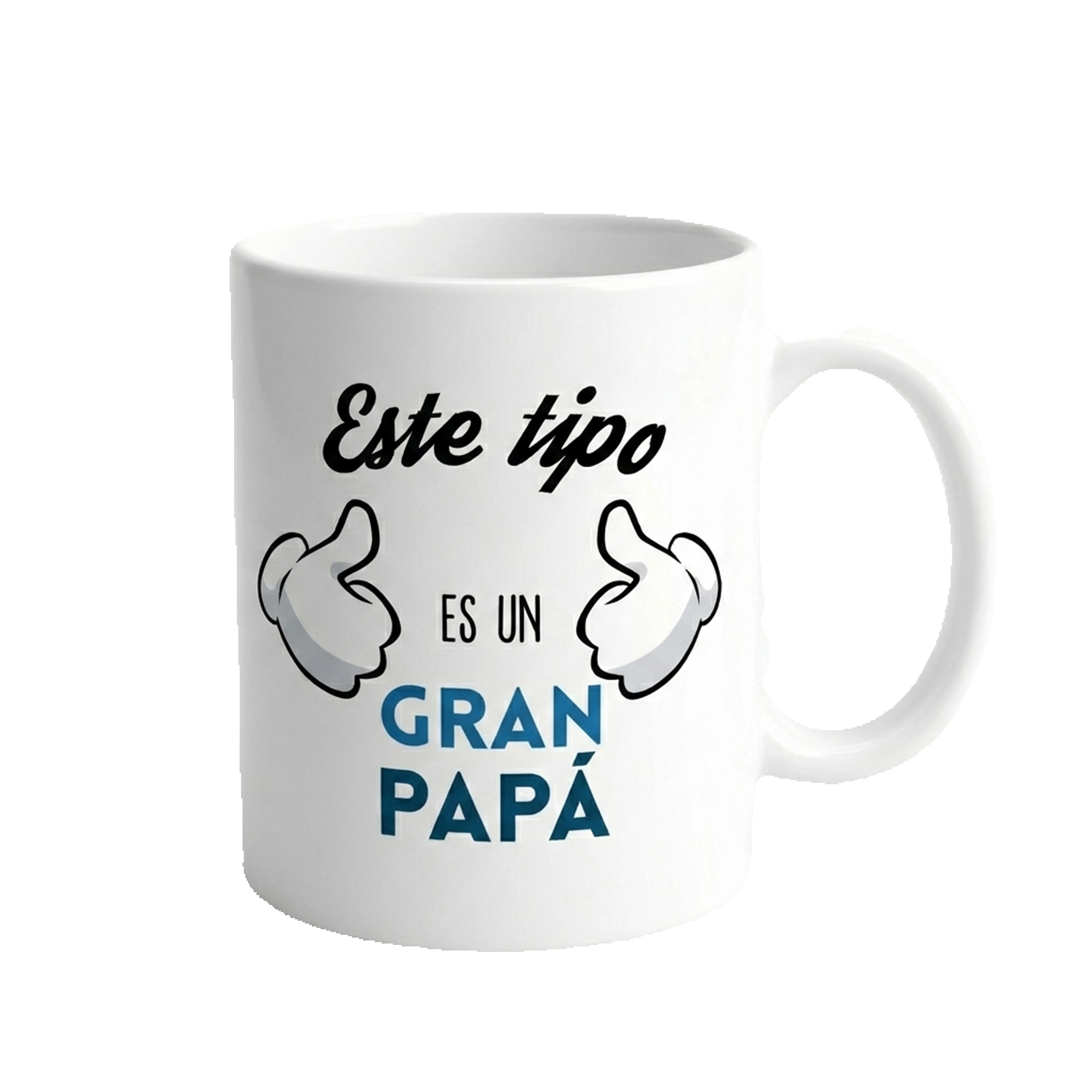 TOCAREGALAR. Taza de Ceramica Blanca especial para el Día del padre. Regalo único y original
