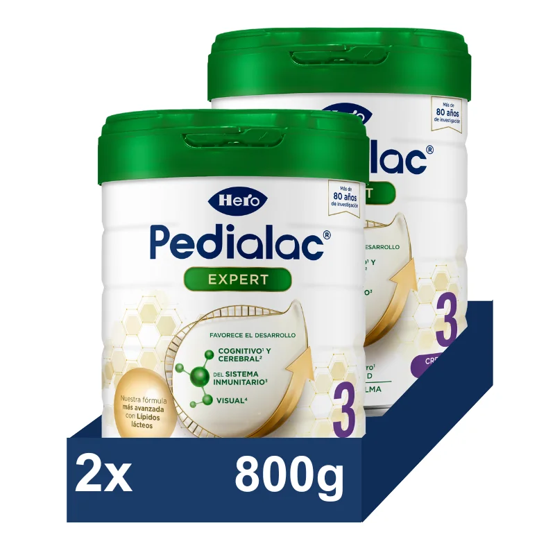 Hero Baby Leche Pedialac Expert 3. Para Lactantes a partir de 12 meses. Pack 2x800gr