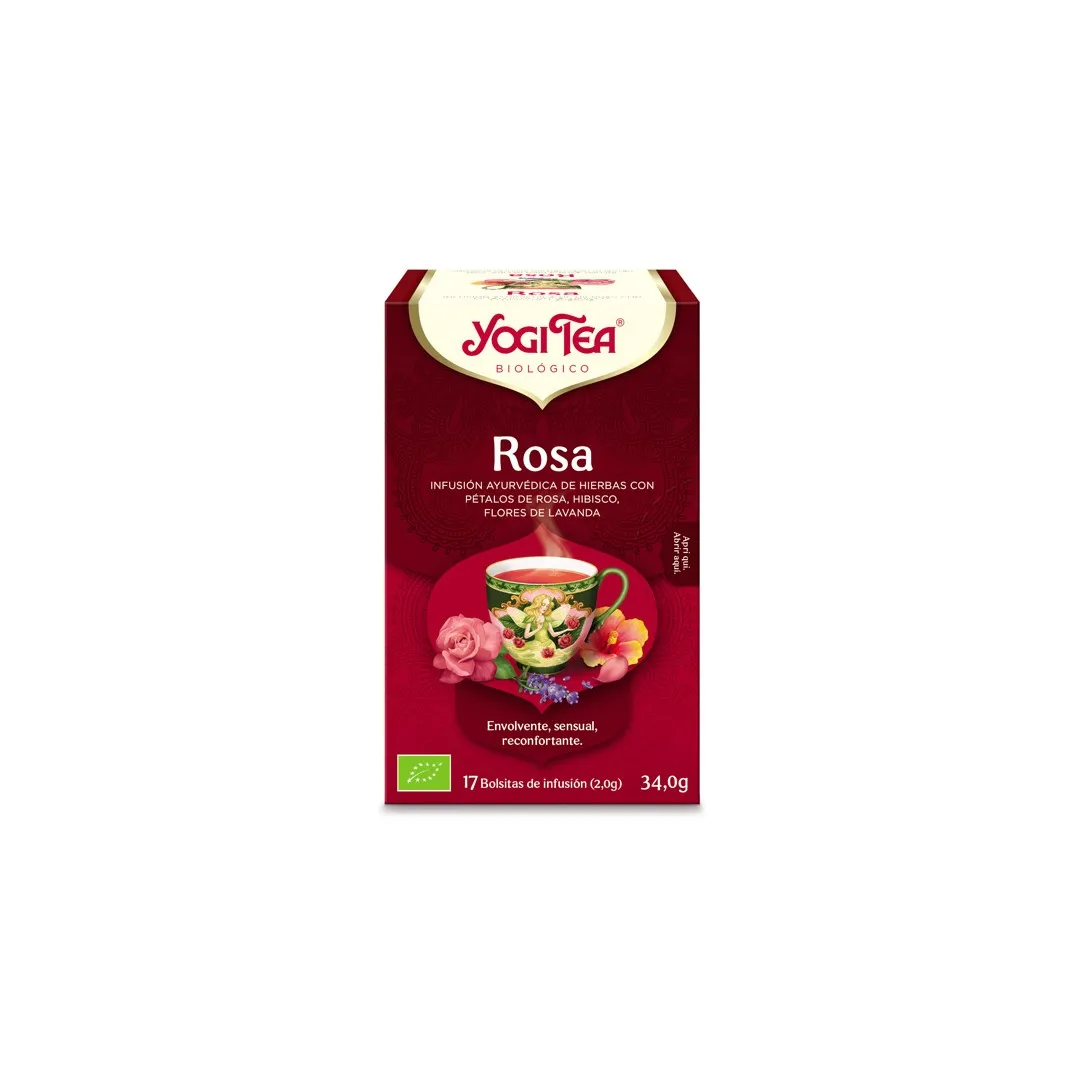 Yogi Tea Rosa Infusión de Hierbas con Aroma Floral Irresistible 17 Filtros