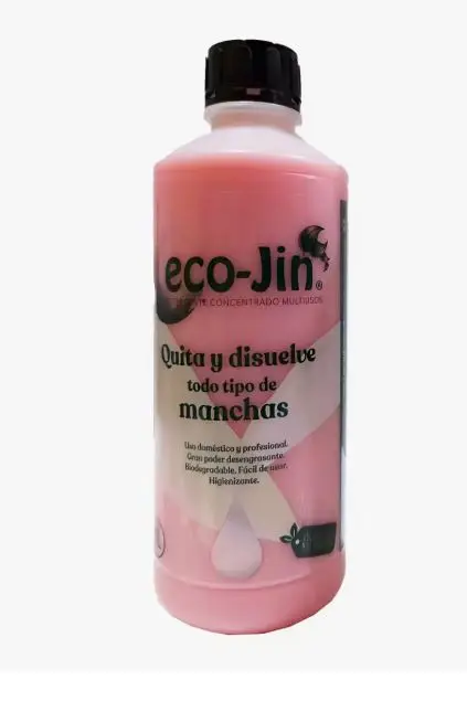 Original ECO JIN, 1L concentrate, only the product, does not include the sprayer. Perfect cleaning without ECO-JIN limits. Ecological, sanitizing, bactericidal, disinfectant and remove lime. Tensoactive components. Exclusive and powerful stain remover.