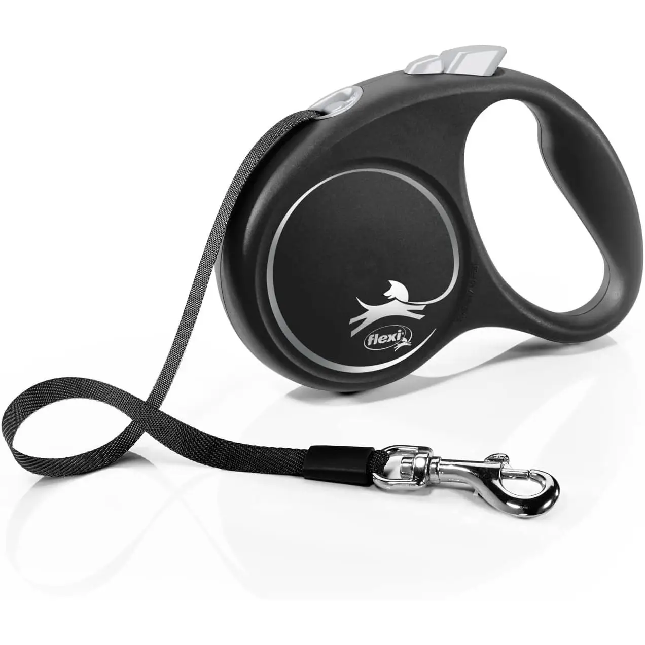 Strap Flexi Black Design S ribbon 5M silver