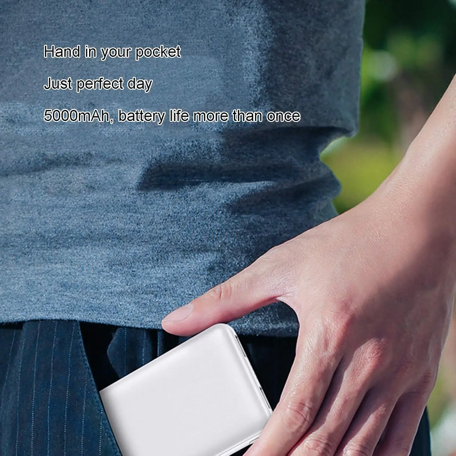 Batería Externa 5000mAh | Power Bank Compacto y Ligero | Carga Rápida para Móvil, Tablet y Dispositivos Electrónicos | Protección Contra Sobrecarga y Cortocircuito