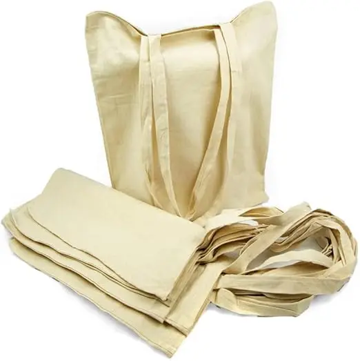 Pack 10 o 25 Bolsas de Tela de Algodón Natural - Tote Bag Reutilizable - Bolsa Grande Para Tus Compras -  Pack Bolsas Pintar -AKARURE